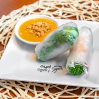A1. Spring Roll (1pc) · 1 piece. Vermicelli, lettuce served with house peanut sauce. Choice of protein.