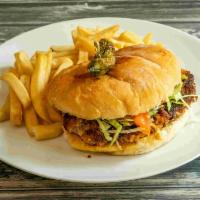Torta with French Fries · With avocado and fries.