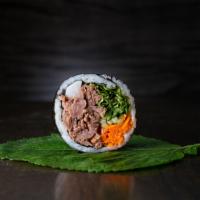 Bulgogi Beef Kimbap · Gluten-free kimbap roll with all-natural beef that has been marinated in a traditional bulgo...