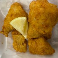 Catfish Nuggets · 5 pieces of lightly battered Catfish Nuggets 