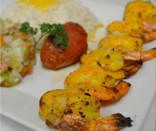 Shrimp Kabob · Marinated and grilled jumbo shrimps.
