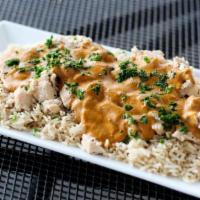 Chicken Coconut Curry · Marinated chicken breast pieces braised in select seasonings. Covered with our rich coconut ...