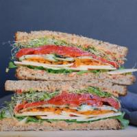 Welcome to the Jungle (V)  · Whole Wheat Bread, Roasted Red Pepper Hummus, GreenS, Sprouts, Roasted Bell Pepper, Shredded...