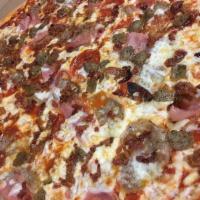 Meat Lovers Pizza · Meatball, sausage, bacon, pepperoni and ham.