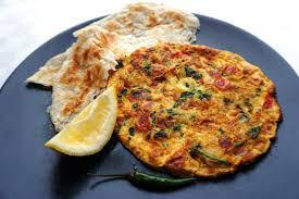 Indian Style Omelettes · Beaten eggs that are folded over a filling. 