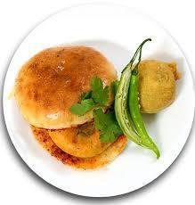 Vada Pav · Hamburger roll with Fly Indian style potato spicy.