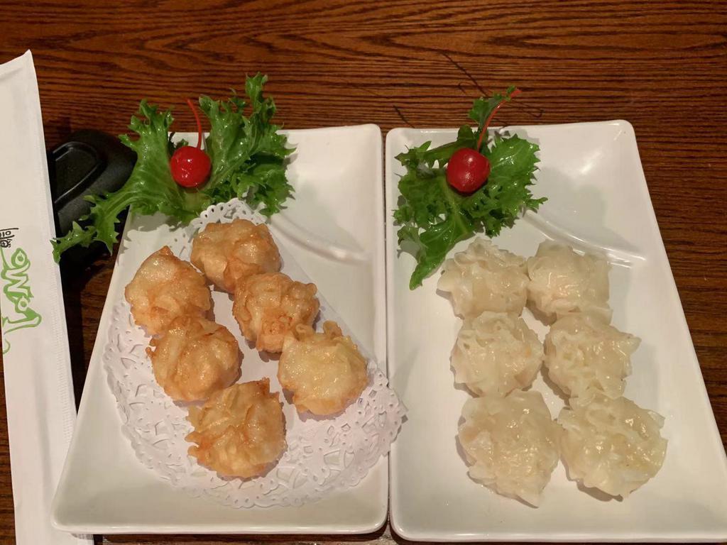 Shumai · 6 pieces. Steamed or fried.