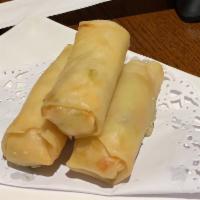 Harumaki · Shrimp and vegetable spring rolls.