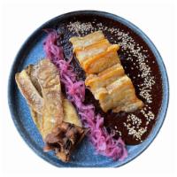 Mole Dulce Plato · Tia Felix always makes us happy with this sweet mole, so we made this dish inspired in that ...