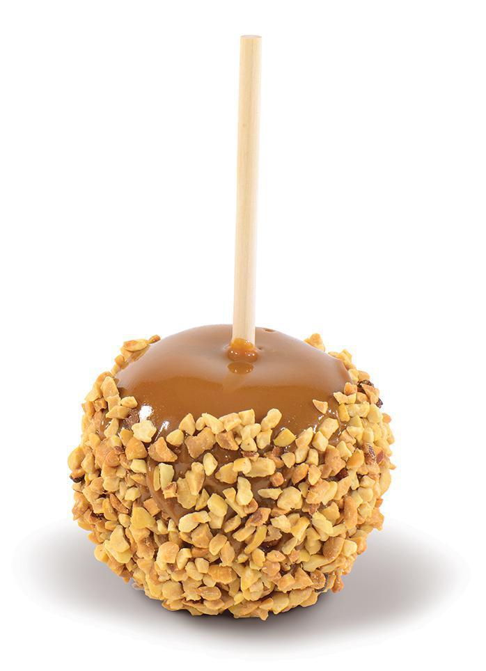 Peanut Caramel Apple · A tart Granny Smith Apple dipped in Kilwins copper kettle cooked caramel and covered in chopped peanuts.