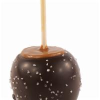 Dark Chocolate Sea-Salt Caramel Apple · A tart Granny Smith Apple dipped in Kilwins copper kettle cooked caramel covered in Dark cho...