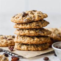 Oatmeal Raisin Cookie · Chewy oatmeal cinnamon cookie with raisins