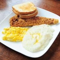 Fish Lunch · Choice of haddock or tilapia with french fries or grits. 