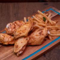 AG Wings and Fries · Our famous american grill  wings with the sauce of your choice and fries on the side.