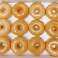 One Dozen Glazed Donut  · 12 original glazed donuts