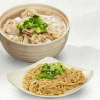 Shaxian Wontons+Shaxian noodles with peanut sauce 沙县扁肉+沙县拌面 · 