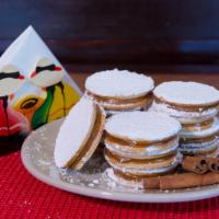 Alfajores (3) · Three Traditional Peruvian Caramel Filled Cookies.