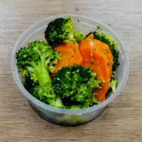 Broccoli-n-carrots  · Marinated and steamed broccoli and carrots. 