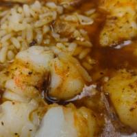 Small · Shrimp, Andouille sausage, Chicken, Okra, & Rice 
