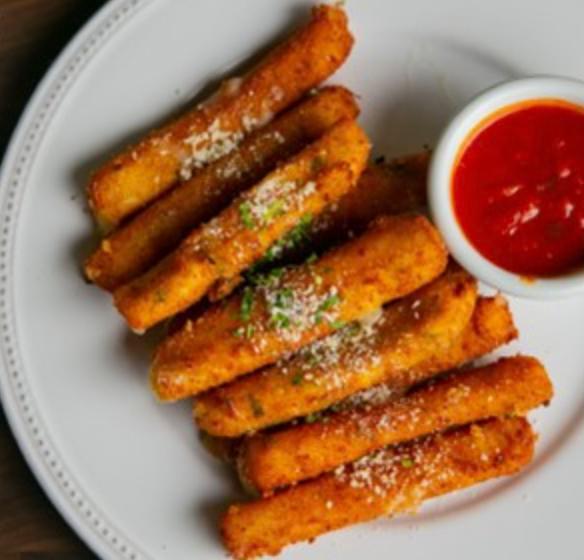 Mozzarella Fritti · Fresh-cut wisconsin mozzarella, lightly breaded, and fried to a golden brown. Served with russo’s homemade marinara sauce. 