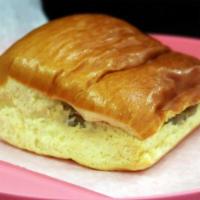 Sausage, Egg and Cheese Biscuit Sandwich · 