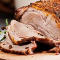 Roast Pork · By pound. Chicharhones de cerodo costillas de cerdo a la BBQ.
