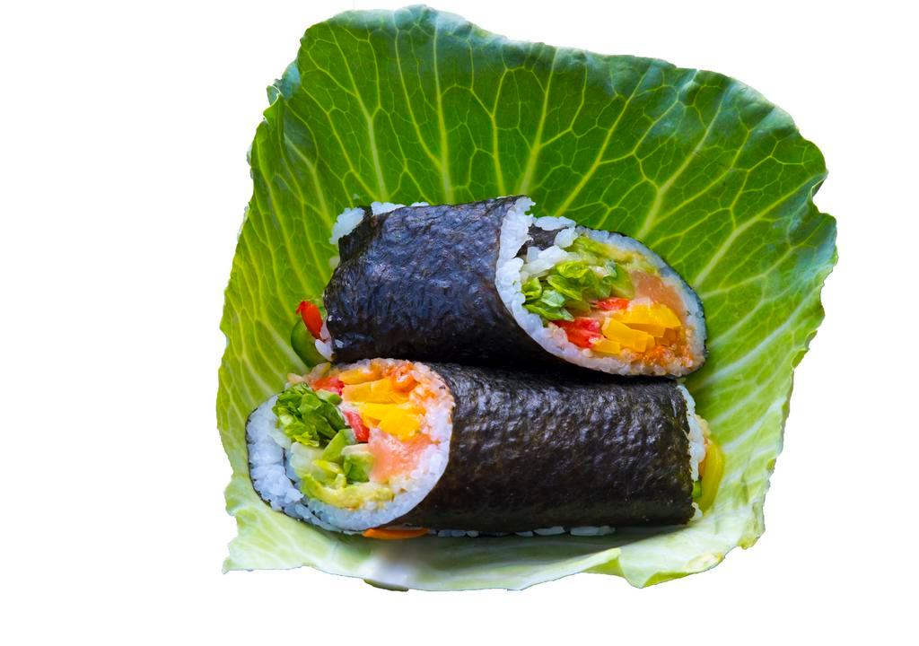 S9. Sushi Burrito Roll · Tuna, salmon, yellowtail, or shrimp tempura.