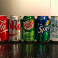 D03. Soda · Coke, Diet Coke, Sprite, Ginger Ale, Poland Spring, Seltzer