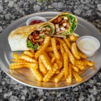 Grilled Chicken Wrap · Lettuce, tomato, and mayo.
