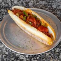 Sausage, Peppers, & Onions Sandwich · 