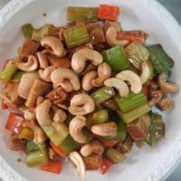 Chicken with Cashew Nuts · With white rice. 