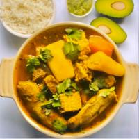sancocho 3 meat (pork ,beef and chicken )Dominican Soup · All natural homemade soup 