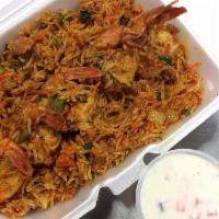 Shrimp Biryani · Gluten Free.