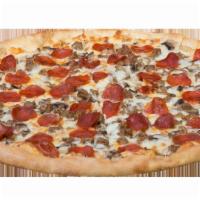 Cam's Favorite Pizza · NO SAUCE. Extra mozzarella cheese, mushrooms, sausage, and pepperoni (please specify so we m...