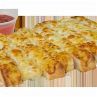 Breadsticks with Cheese · 8 sticks. Includes a side of pizza sauce.