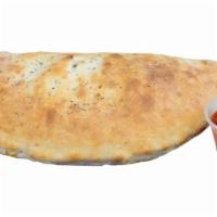 Calzone · Filled with both mozzarella and ricotta cheese. Includes a side or marinara sauce.