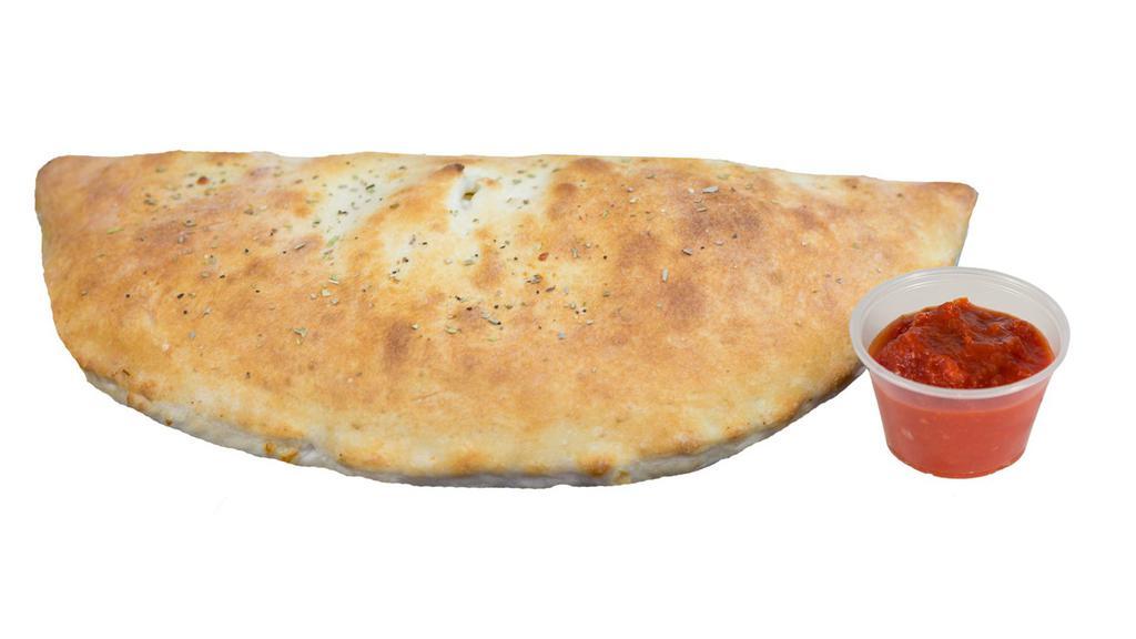 Calzone · Filled with both mozzarella and ricotta cheese. Includes a side or marinara sauce.