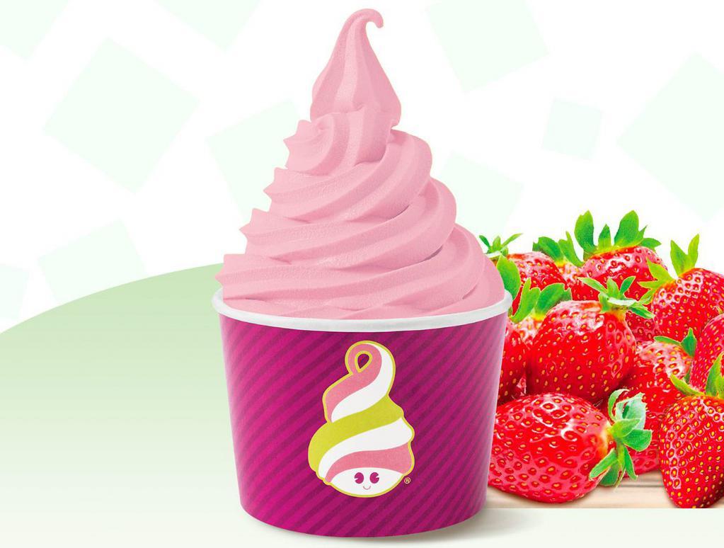 Original Strawberry · Non Fat. Gluten Free. Real Strawberries. Choose Size and Toppings.