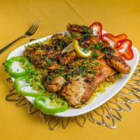 Boneless Chicken · 1/2 chicken deboned grilled seasoned with 35 hand-picked middle eastern spices served with t...