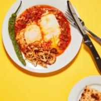 Shakshuka · Picante Tomato Sauce With Poached Eggs (Vegetarian)