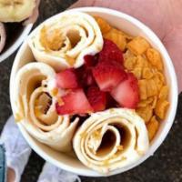 The Breakfast Club · Cereal milk ice cream strawberry & cornflakes.