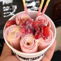 Berry Good Time · Strawberry ice cream, strawberries, strawberry pockey & condensed milk.