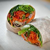Wrap with No Protein and 5 Toppings · 