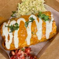 Wet Burritos · Large flour tortilla filled with Mexican rice and beans, cheese and your choice of protein a...