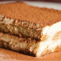 Russo's Tiramisu · House-made with ladyfingers soaked in espresso and Kahlua, layered with fresh mascarpone che...