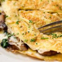 Garden Omelette · Broccoli, mushrooms, tomatoes, cheddar cheese. Served with home fries and choice of toast.5e...