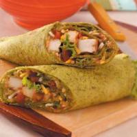 Guacamole Chicken Wrap · Grilled chicken, guacamole, tomato, cheddar, red onion, chipotle mayo and romaine.