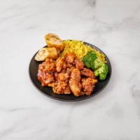 C20. General Tso Chicken Special Combination Platter · Hot and spicy.