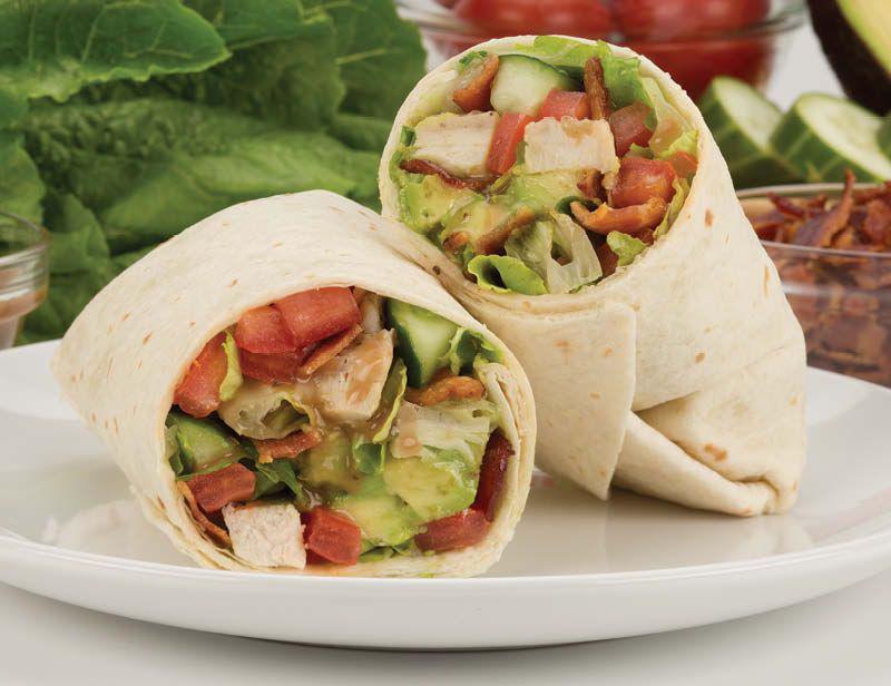 Grilled Chicken Bacon Wrap · Served with lettuce and tomatoes. Deluxe platter served with french fries or house salad.
