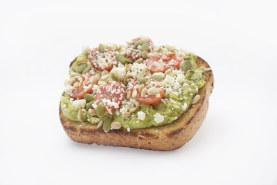 Superseed Avocado Toast · Whole Grain Bread, Avocado, Grape Tomato, Feta, Superseed Crunch, Sea Salt